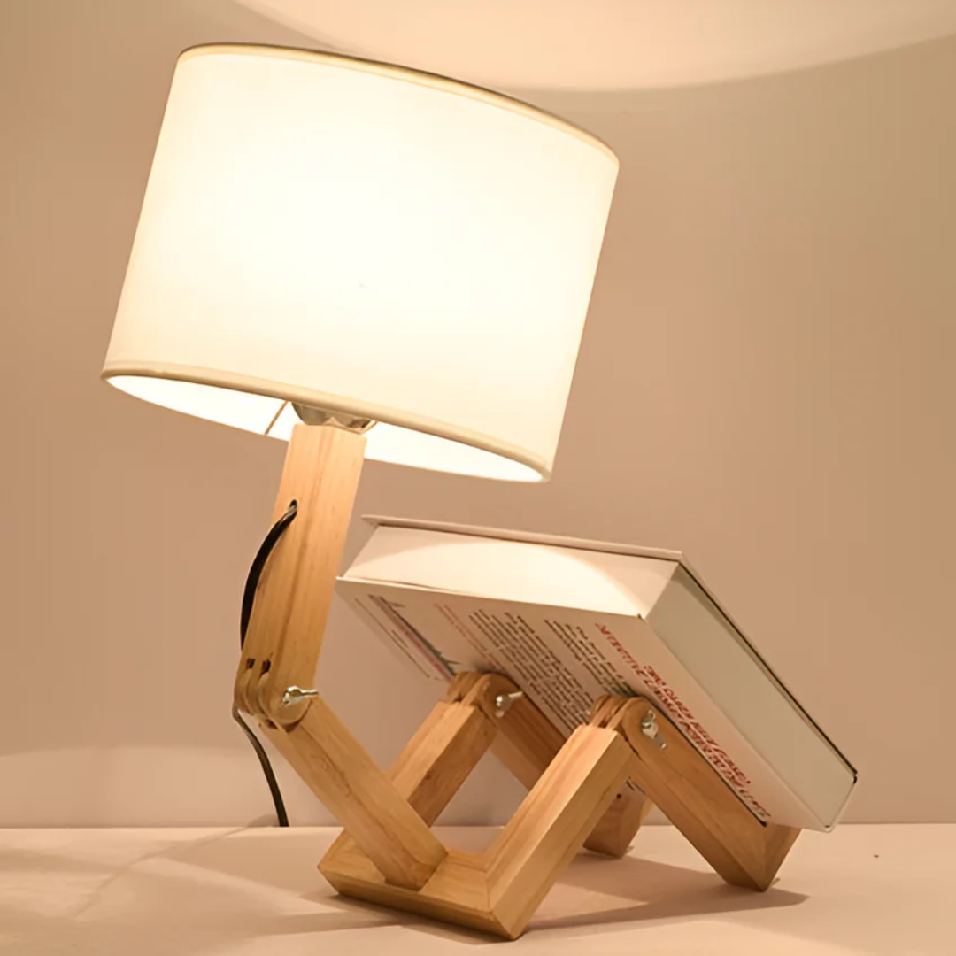Rilo Table Lamp | Adjustable Wooden Design, Soft Warm Glow