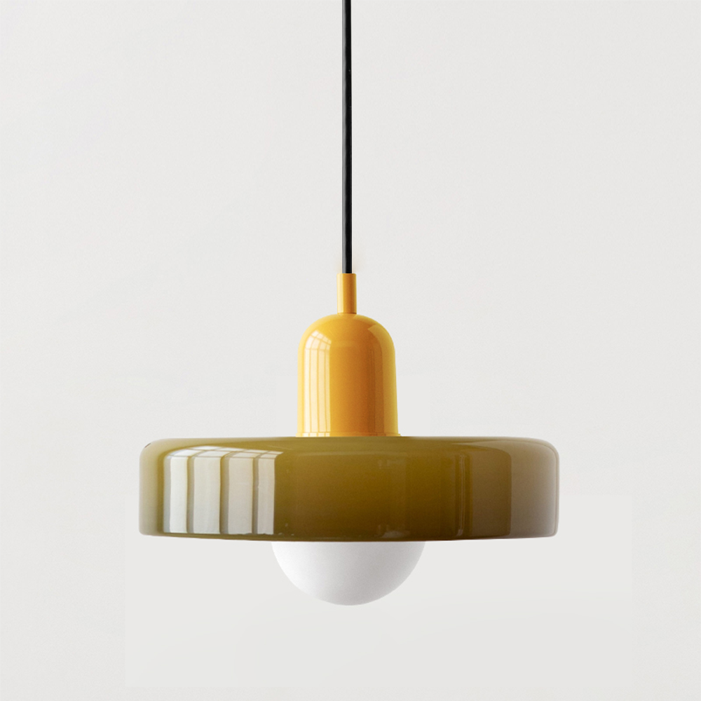 Luna Colored Glass Pendant Light | Adjustable Height, Modern Design