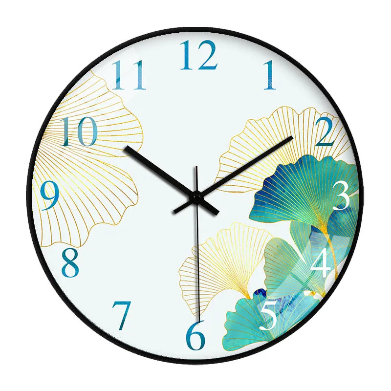 Fiora Wall Clock | Elegant Floral Design, Silent Quartz Mechanism