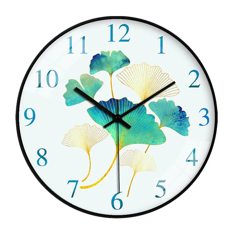 Fiora Wall Clock | Elegant Floral Design, Silent Quartz Mechanism