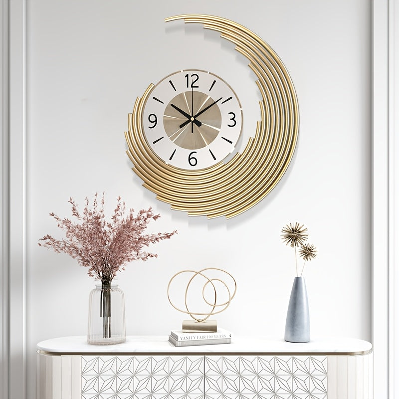 Bello 3D Metal Wall Clock | Silent Quartz Movement, Large Size