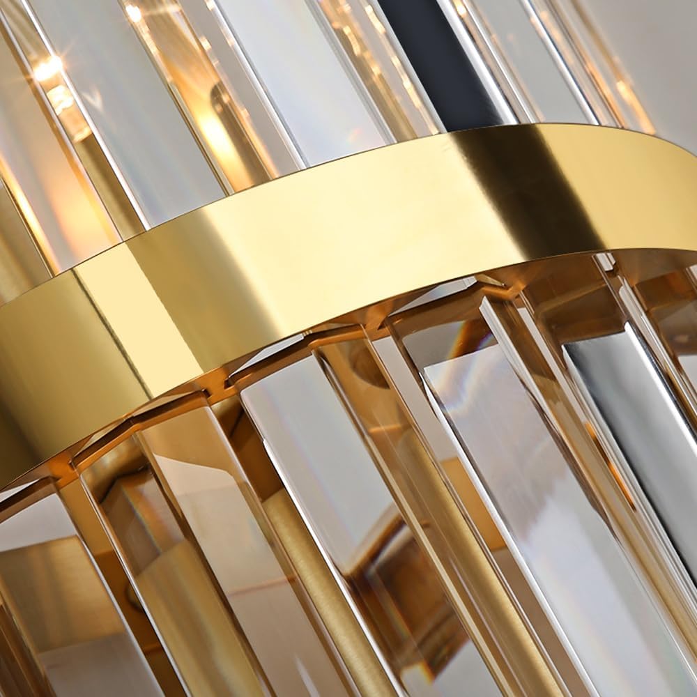 Bela Crystal Wall Light | Modern Stainless Steel Sconce