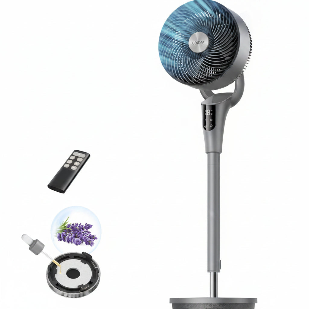 Cendre Max Oscillating Fan 90° Tilt, 20dB Quiet, 8 Speeds