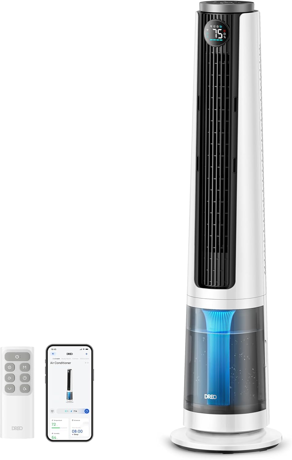 Breezy TurboCool Misting Fan 10°F Cooling, 34ft/s Airflow, 20 dB Quiet