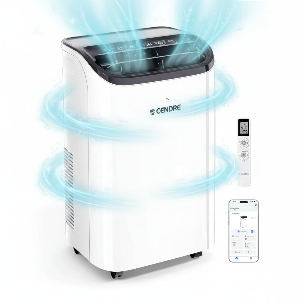 Cendre Smart Portable Air Conditioner 14,000 BTU, WiFi & Remote Control