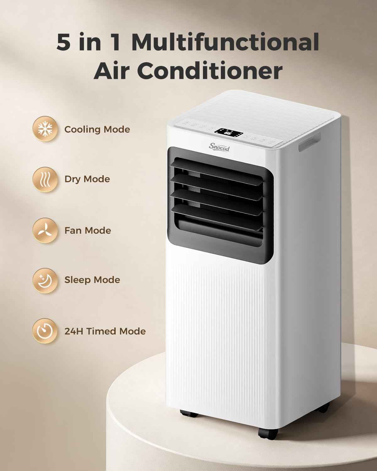 BreezePro 16,000 BTU Portable Air Conditioner 5-in-1 with WiFi Control