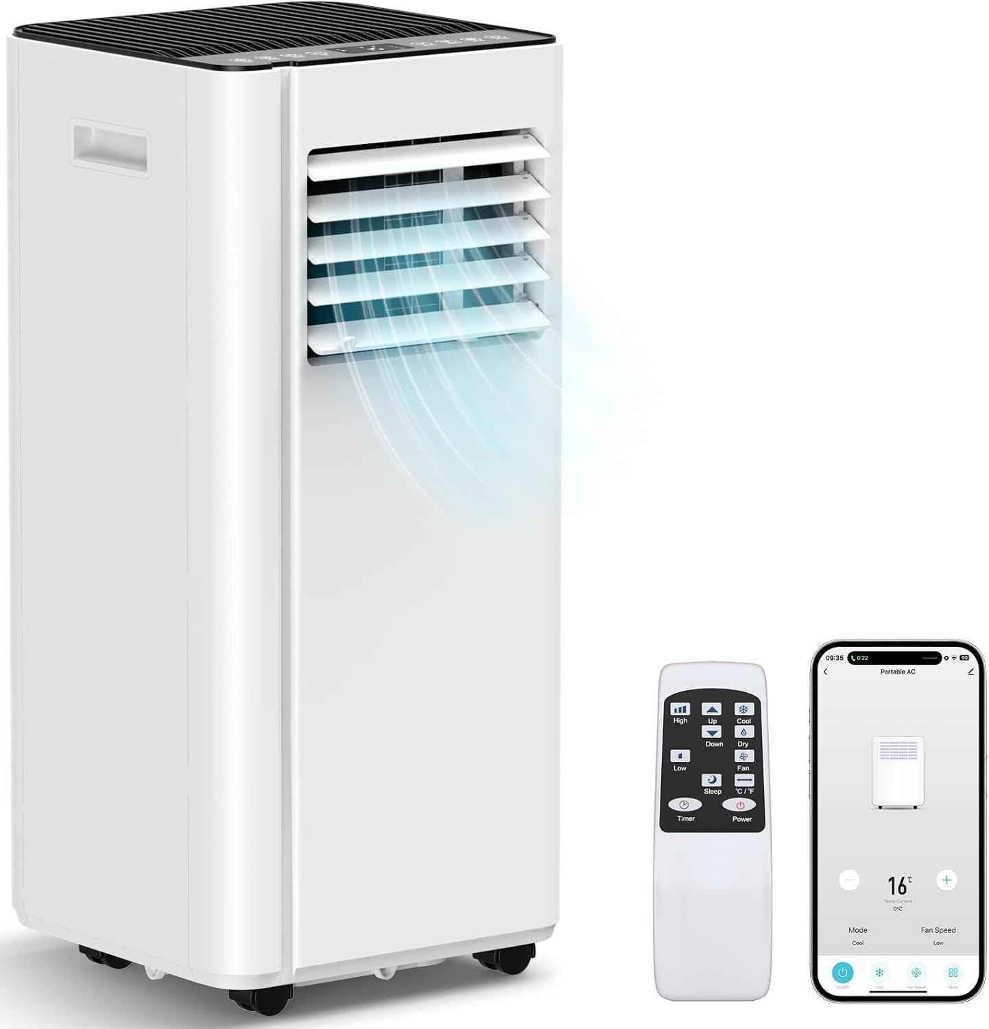Breeza Portable Air Conditioner 16000 BTU with WiFi & Quiet 40dB Mode