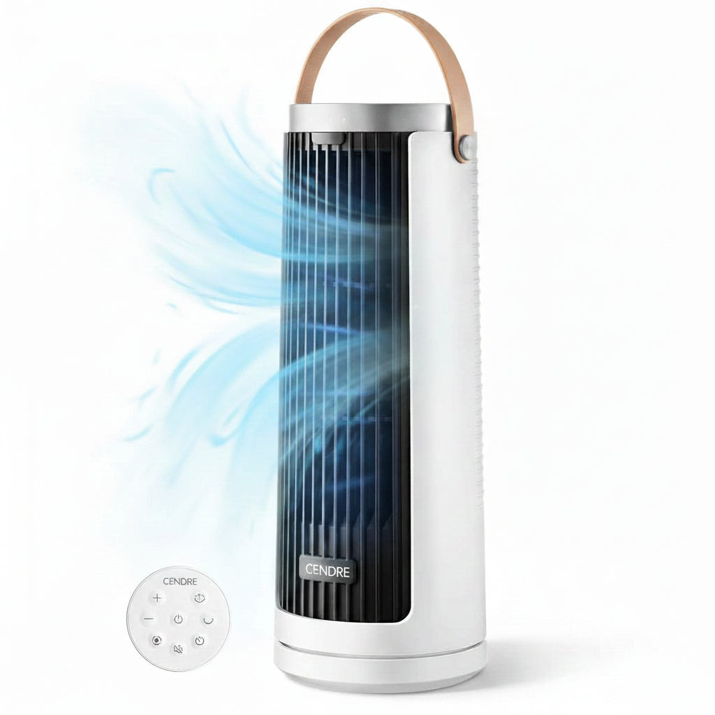 Breezy Tower Fan  Quiet 5-Speed Oscillating with Remote
