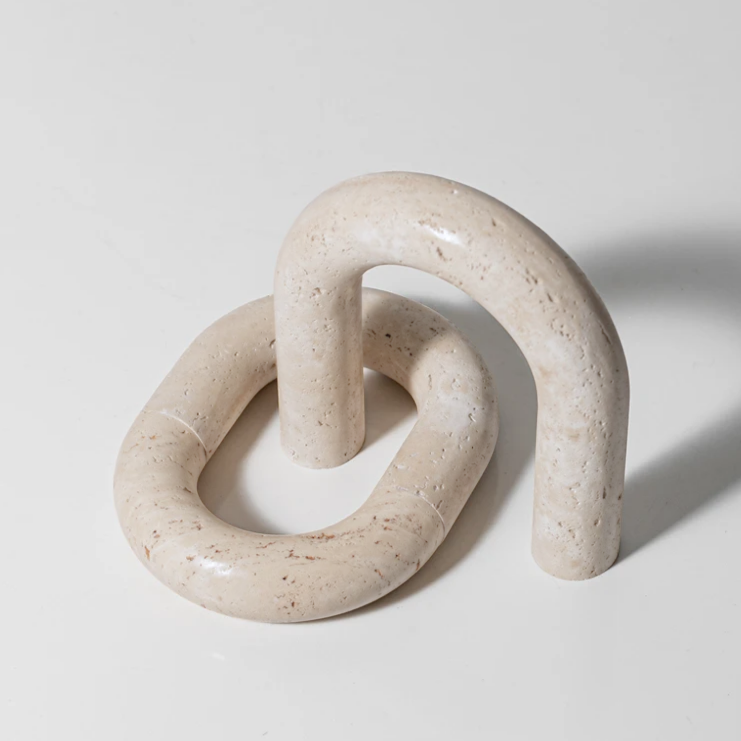 Bela Decorative Arch Figures | Travertine Marble Style, Set of 3