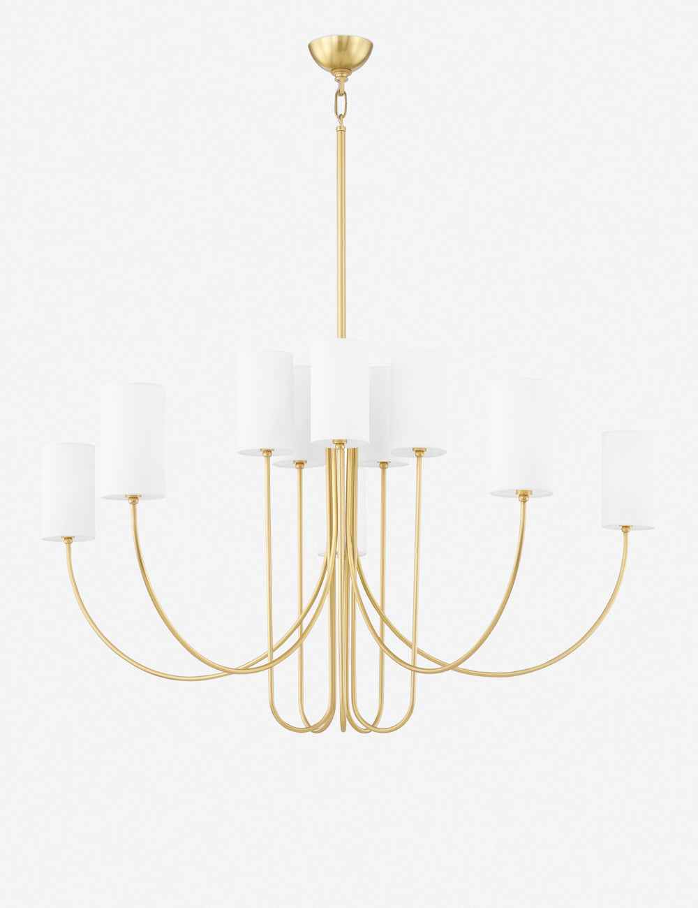 Mira Chandelier | Modern Elegance with Linen Shades