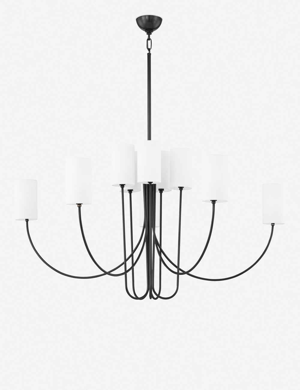 Mira Chandelier | Modern Elegance with Linen Shades