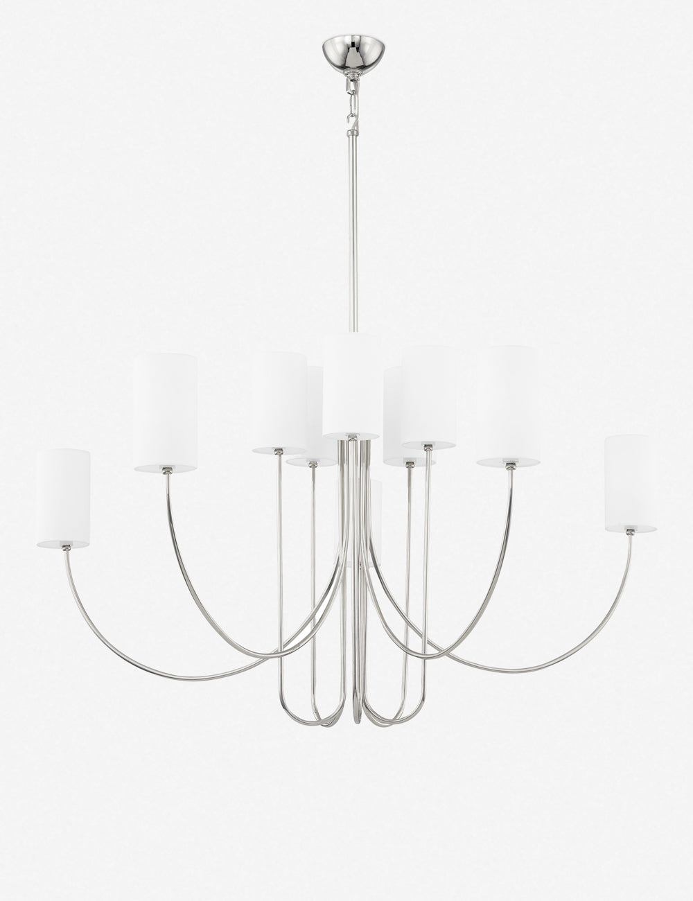 Mira Chandelier | Modern Elegance with Linen Shades