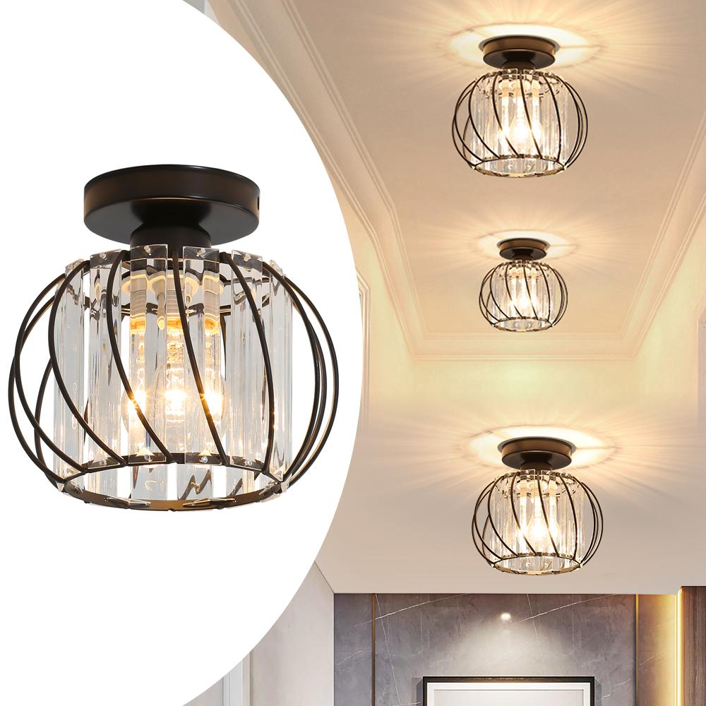 Dante Plafondlamp | Open Design met Glas & Metaal, Zwart of Goud