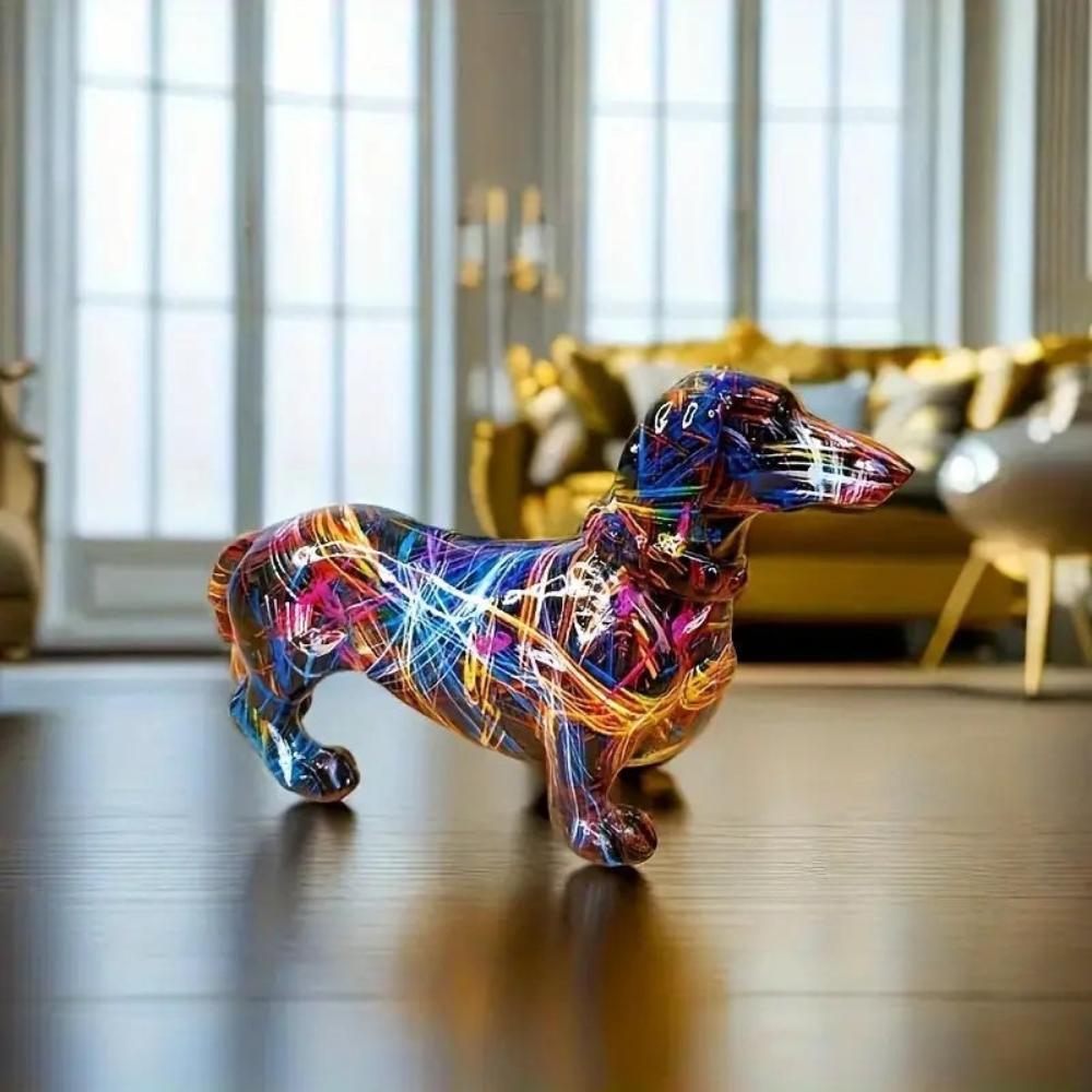 Bello Teckel Beeldje | Hoogwaardig Resin, Uniek Design