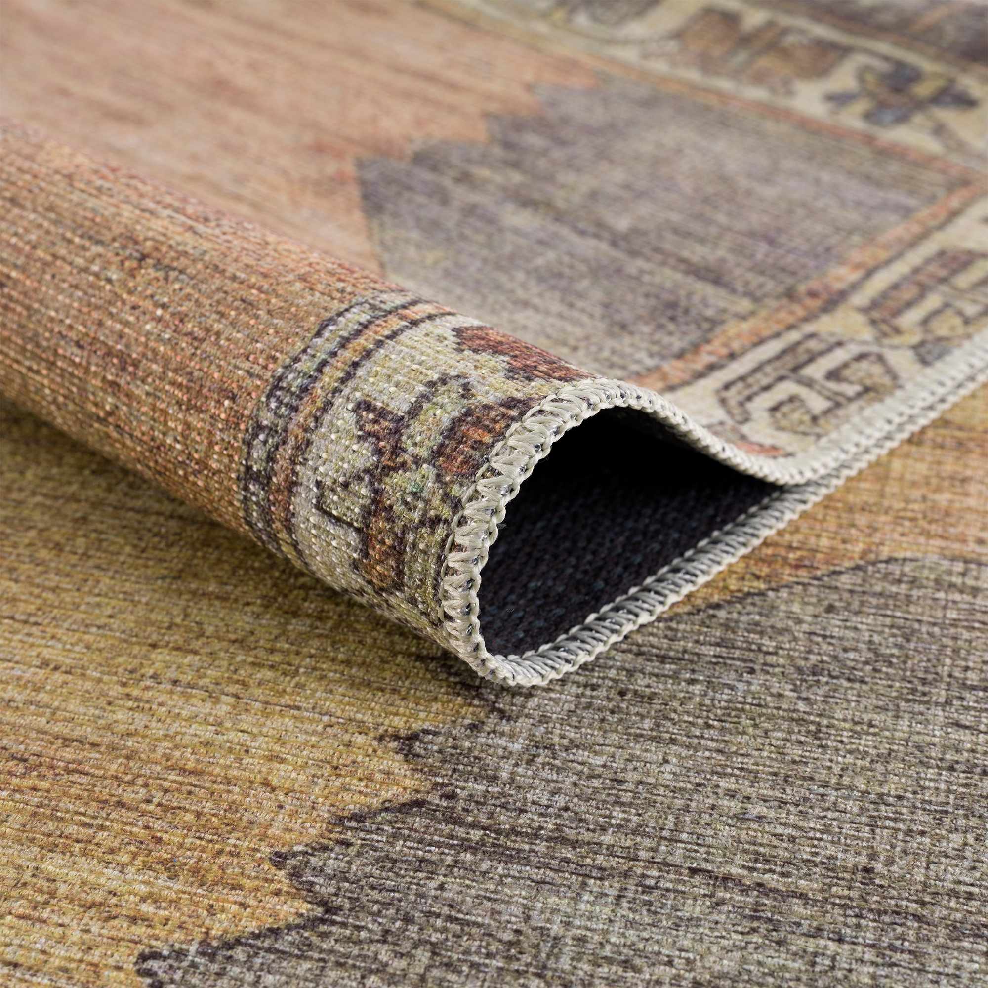Bela Washable Runner Rug  Machine Woven  Traditional Style
