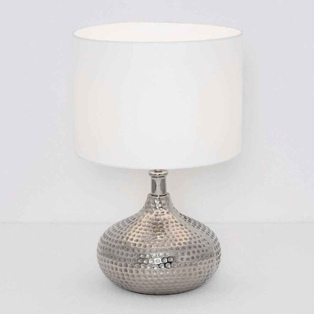 Vento Table Lamp | Aluminum Silver-White Finish