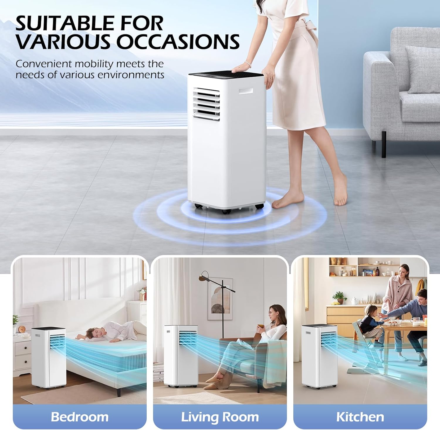 Breeza Portable Air Conditioner 16000 BTU with WiFi & Quiet 40dB Mode