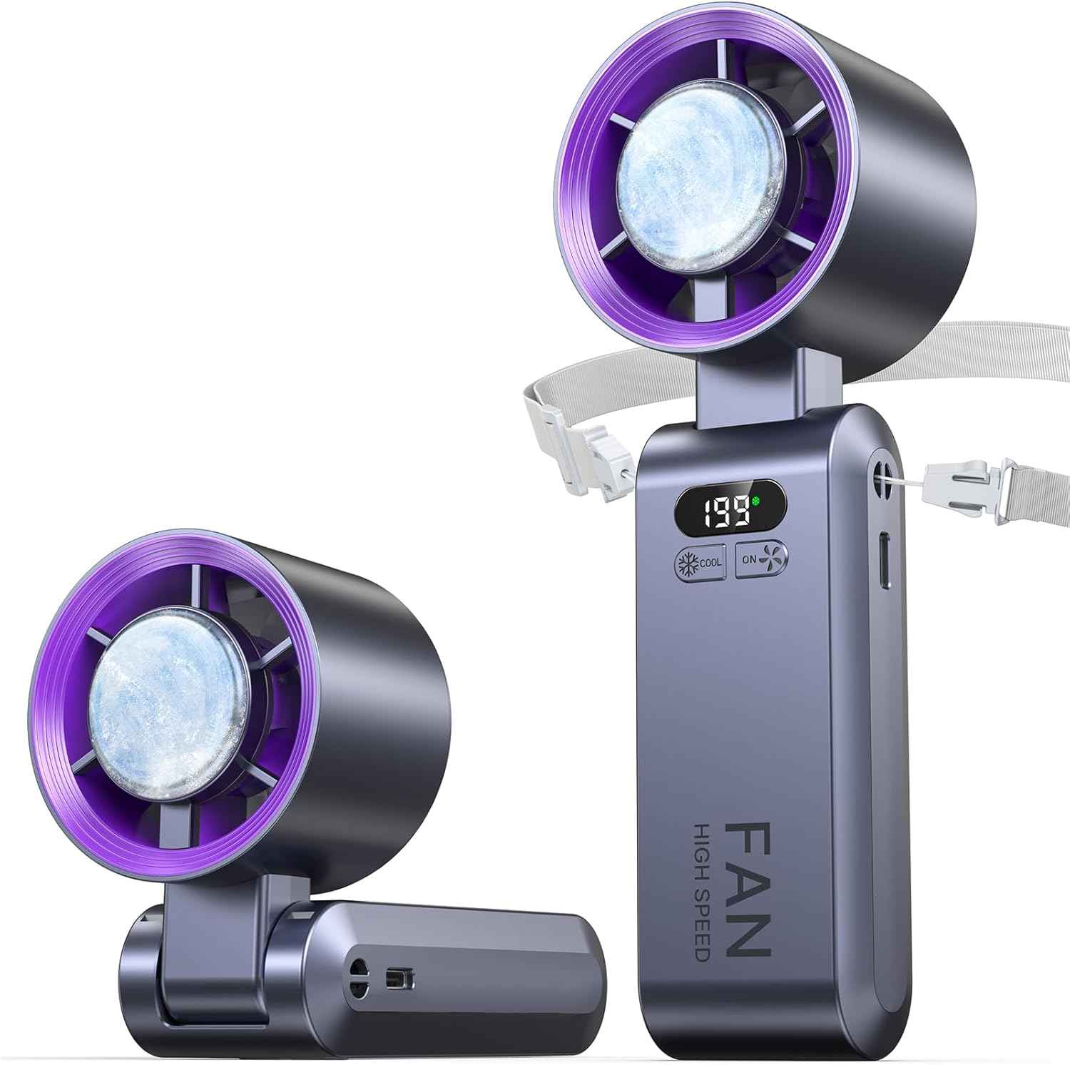 Cendre Turbo Fan Handheld Portable with Ice Cooler, 20000 RPM