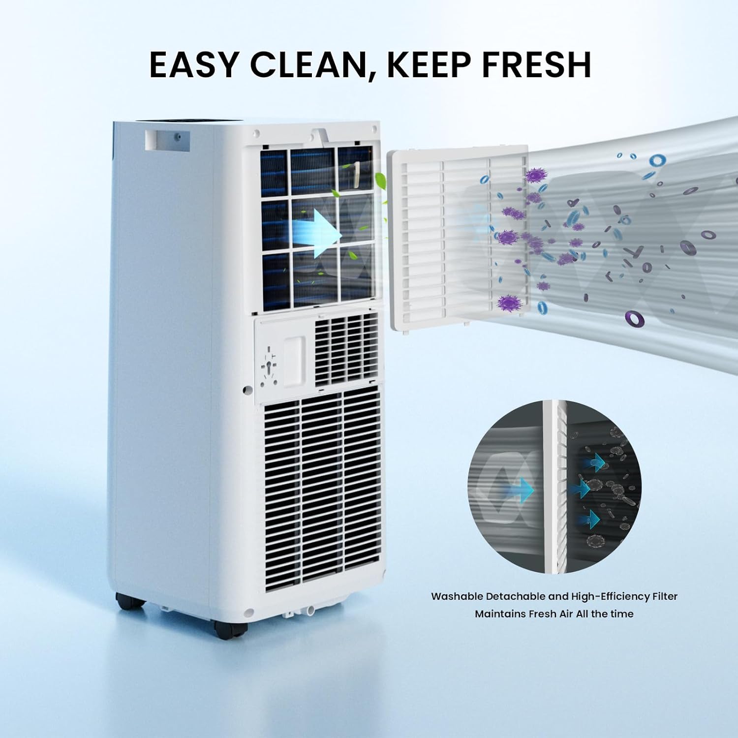 Augsmile 16000 BTU Portable Air Conditioner with WiFi – 5-in-1 Smart AC Unit