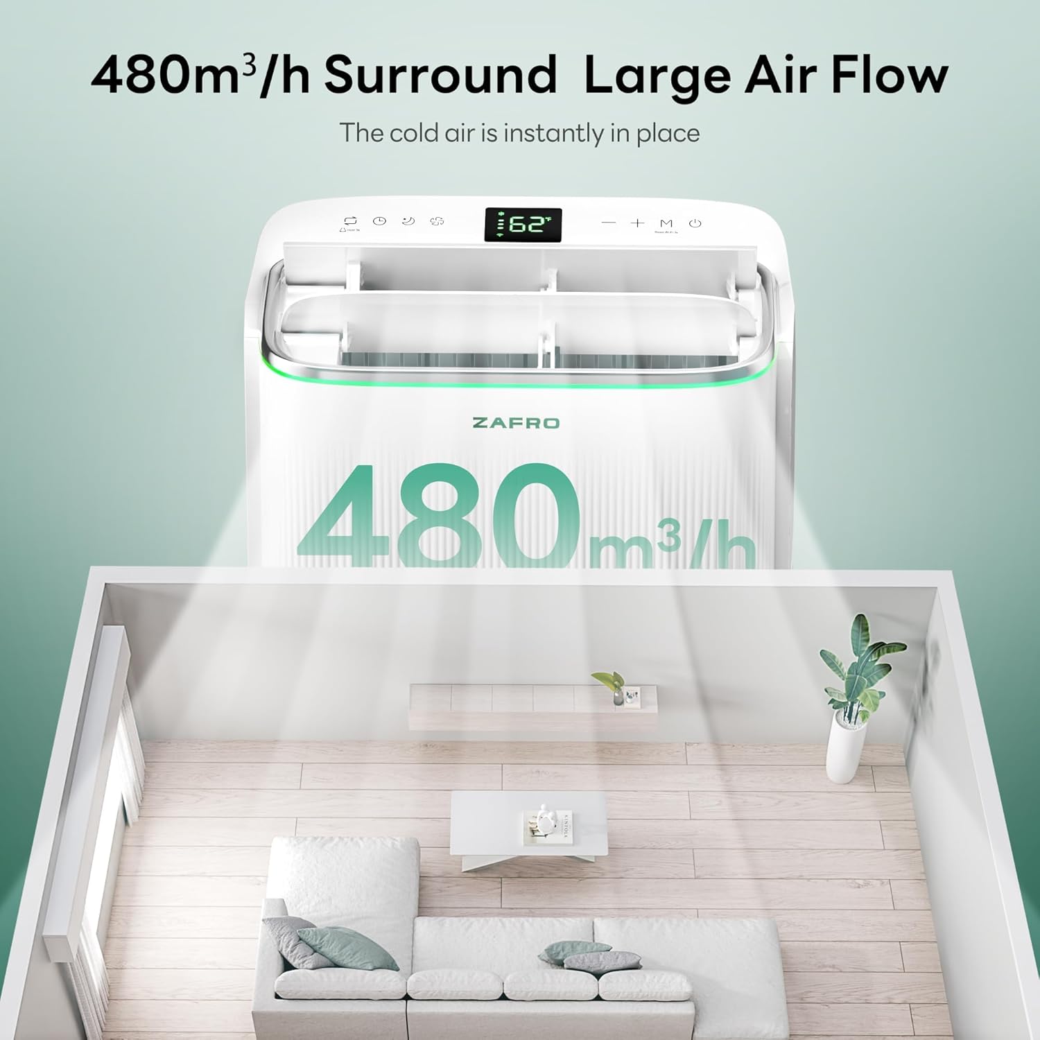Breeza Smart Inverter Portable AC Unit 14000 BTU Ultra Quiet