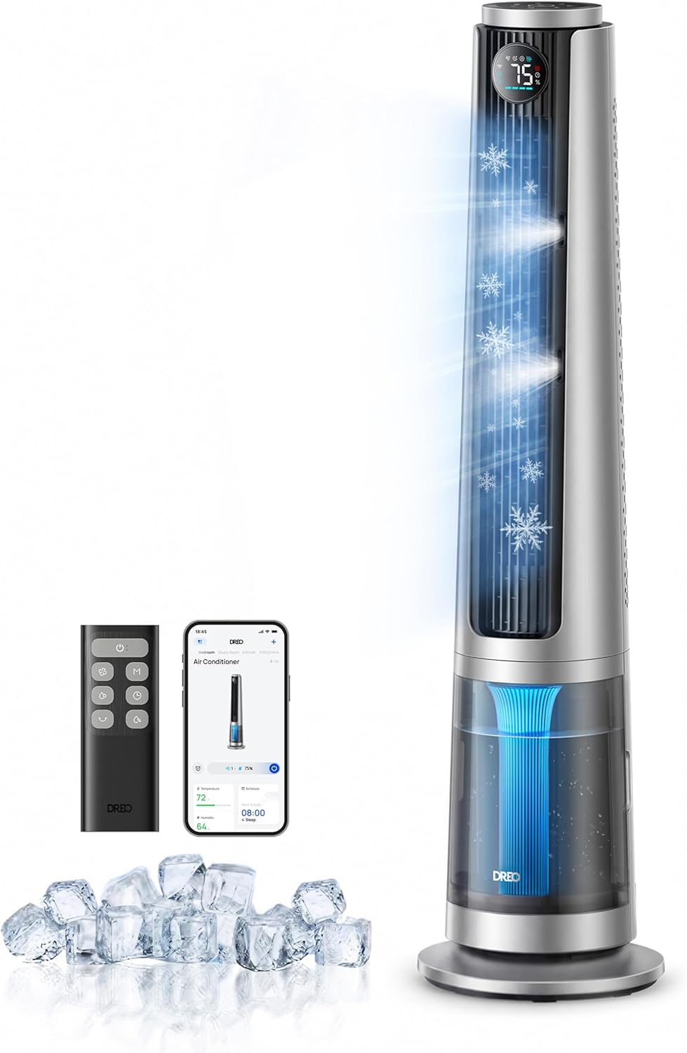 Breezy TurboCool Misting Fan 10°F Cooling, 34ft/s Airflow, 20 dB Quiet