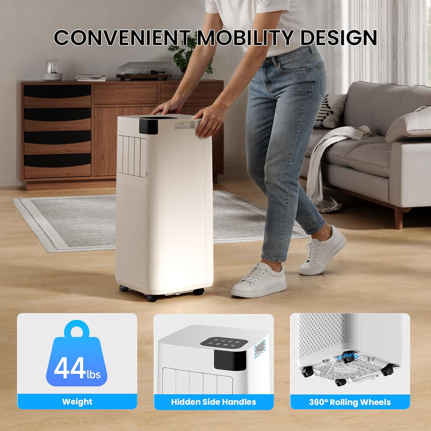Augsmile 16000 BTU Portable Air Conditioner with WiFi – 5-in-1 Smart AC Unit