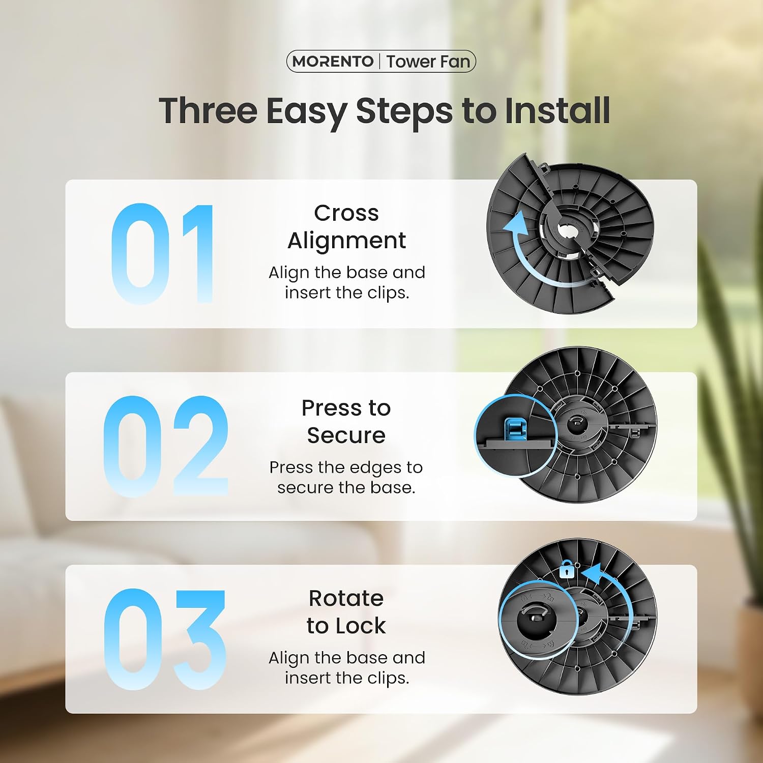 Cendre Smart Tower Fan | WiFi, Alexa & Google, 25dB Quiet, 90° Oscillation