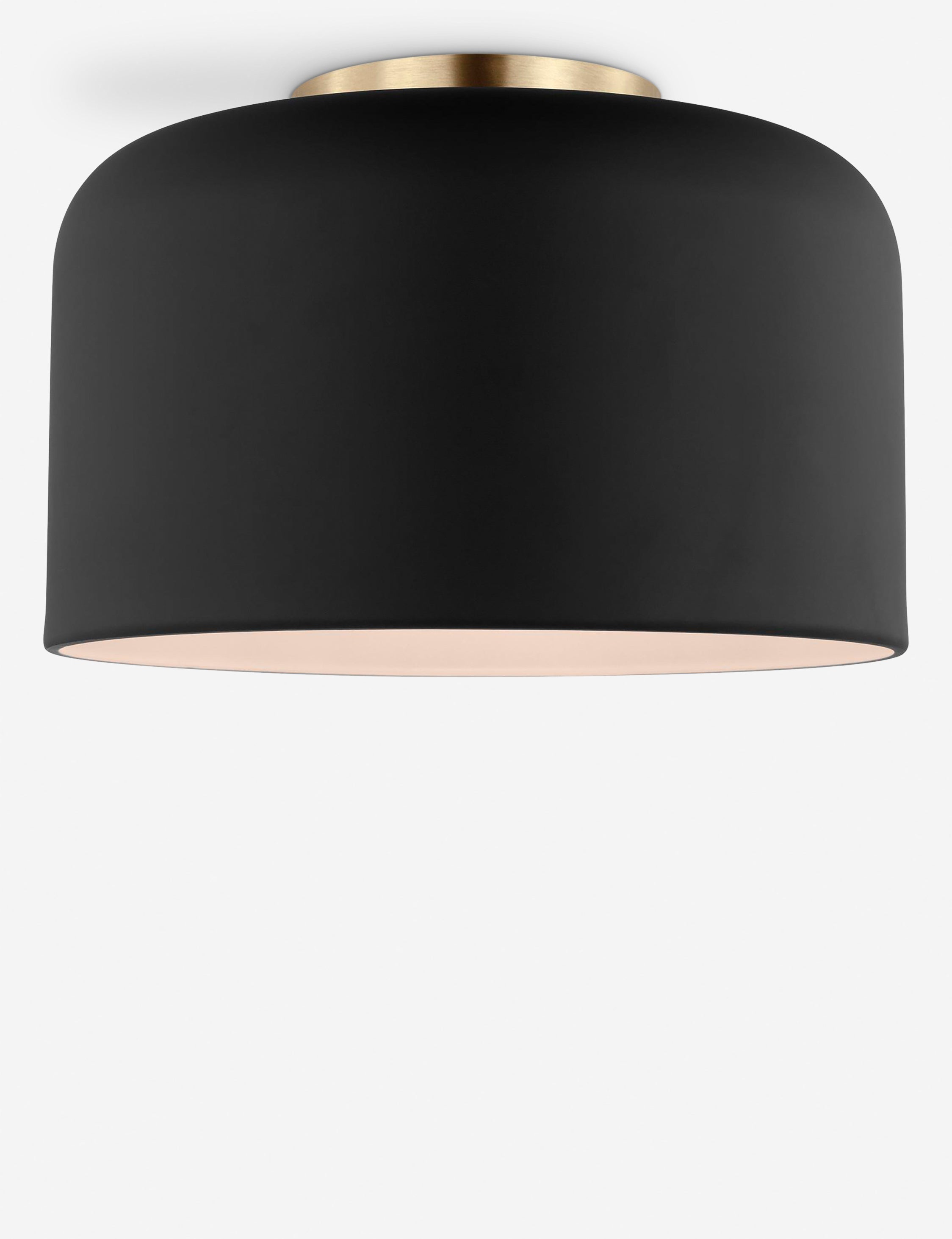 Orion Flush Mount Light | Steel Dome Shade, Minimalist Design