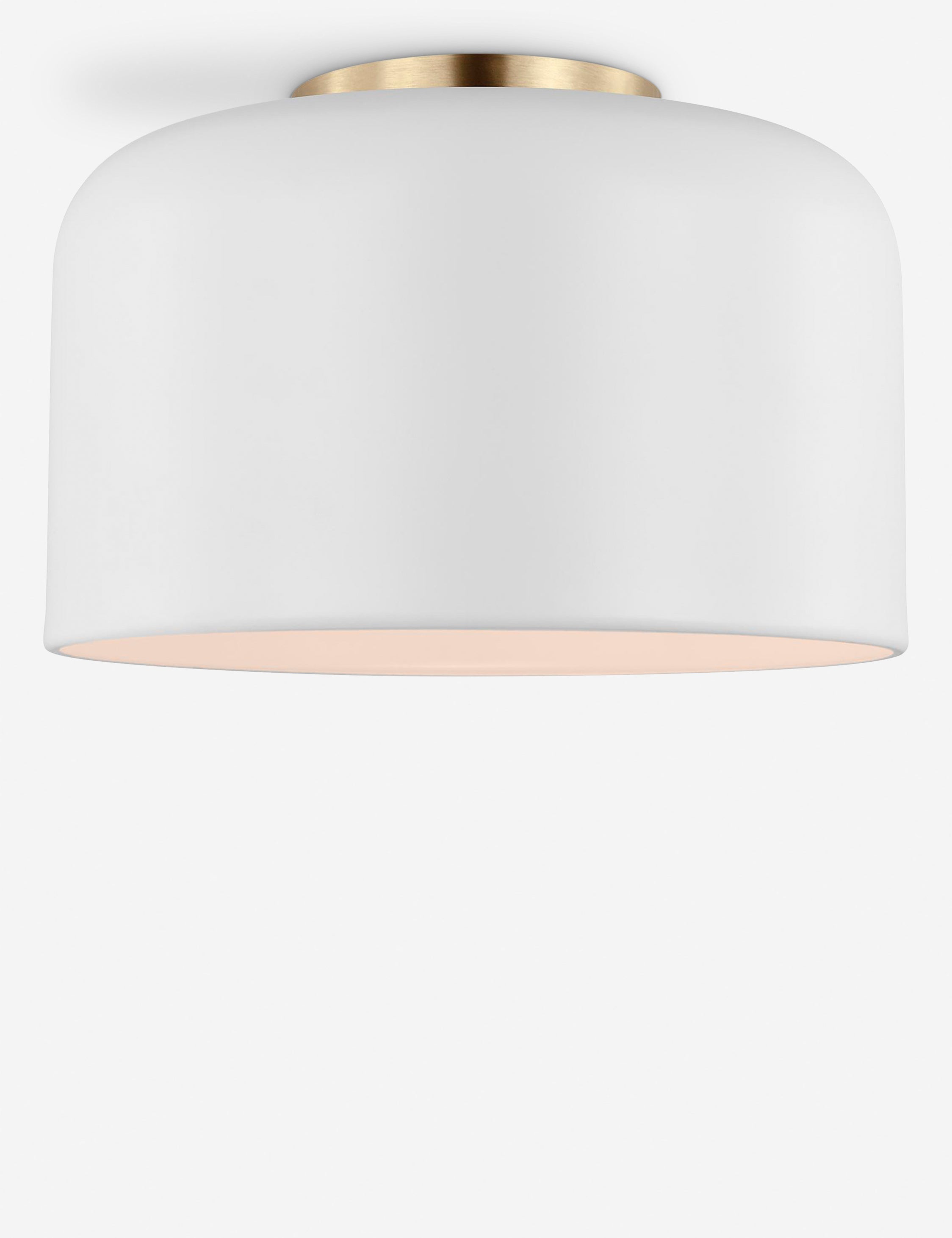 Orion Flush Mount Light | Steel Dome Shade, Minimalist Design