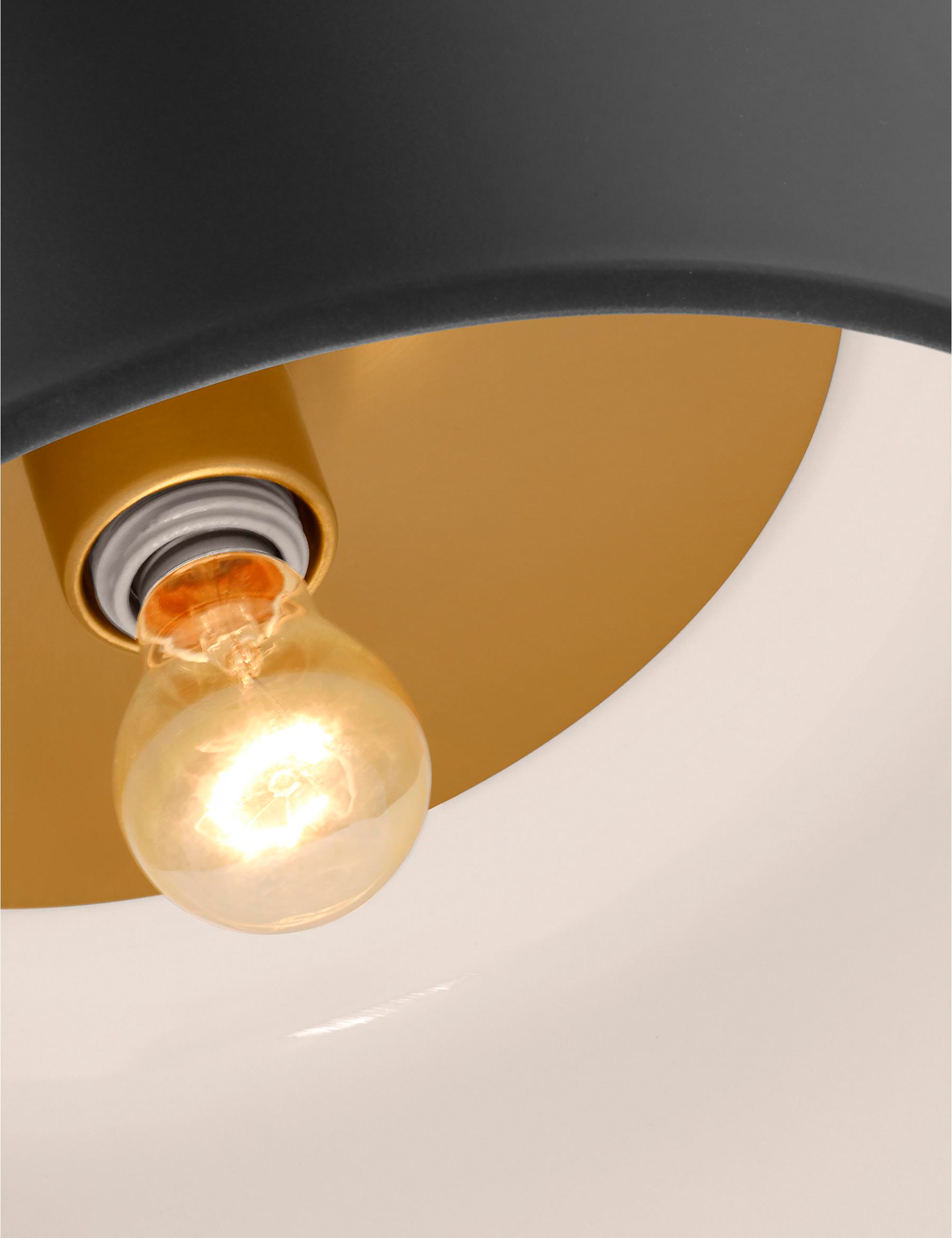 Orion Flush Mount Light | Steel Dome Shade, Minimalist Design