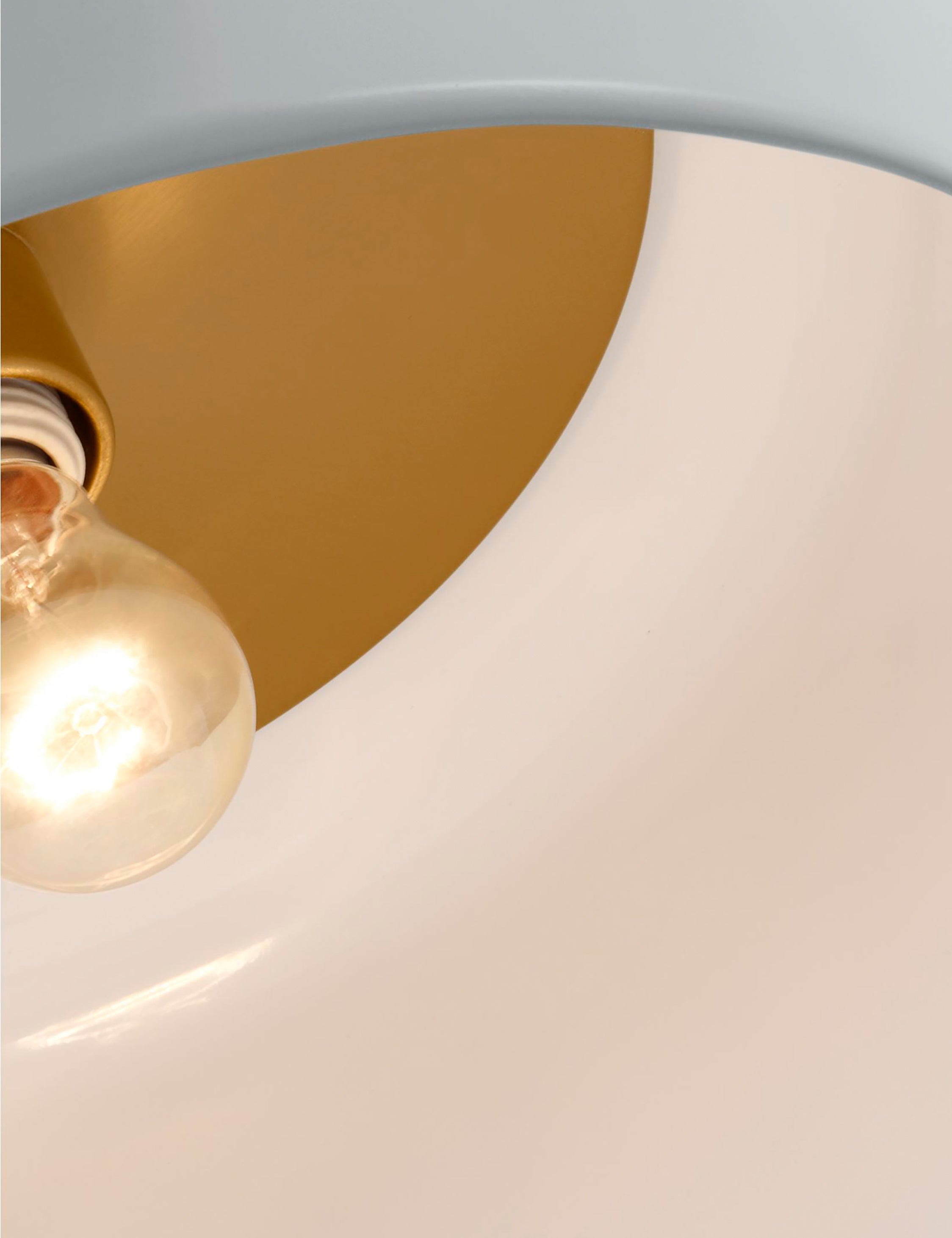 Orion Flush Mount Light | Steel Dome Shade, Minimalist Design