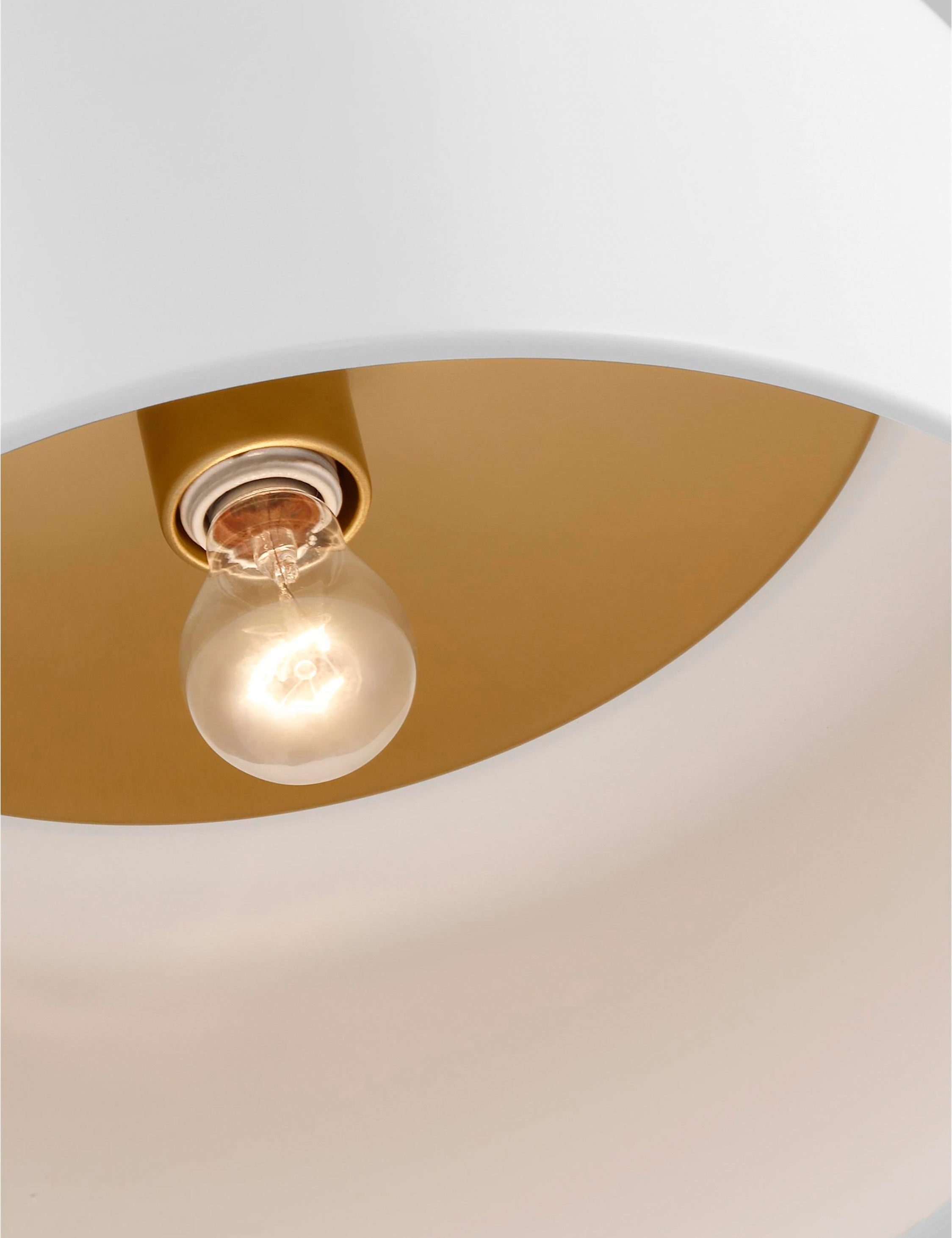 Orion Flush Mount Light | Steel Dome Shade, Minimalist Design