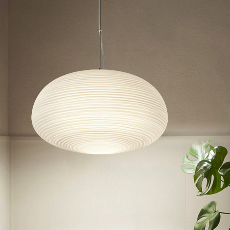 Bento Hanglamp | Geribbeld Glas, E27 Fitting
