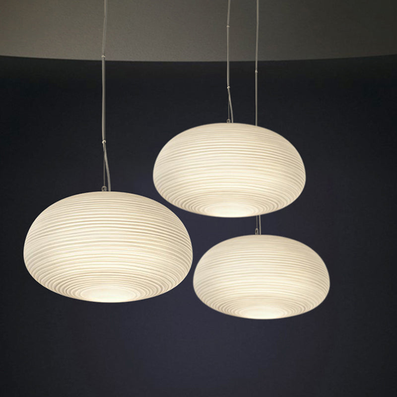 Bento Hanglamp | Geribbeld Glas, E27 Fitting