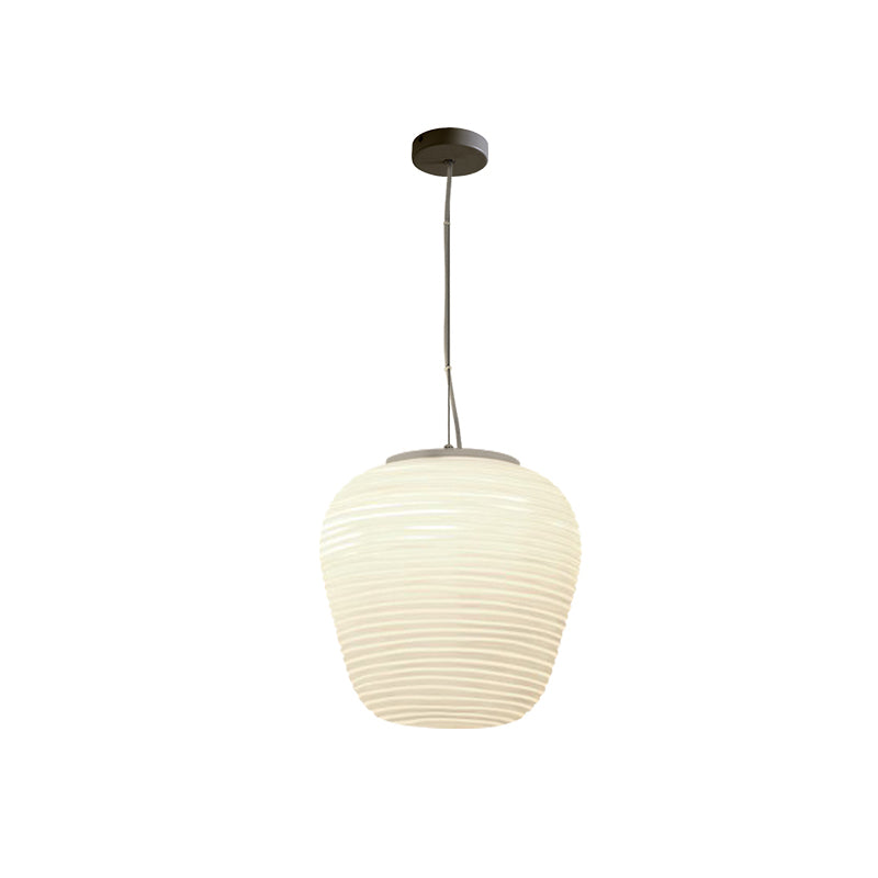 Bento Hanglamp | Geribbeld Glas, E27 Fitting