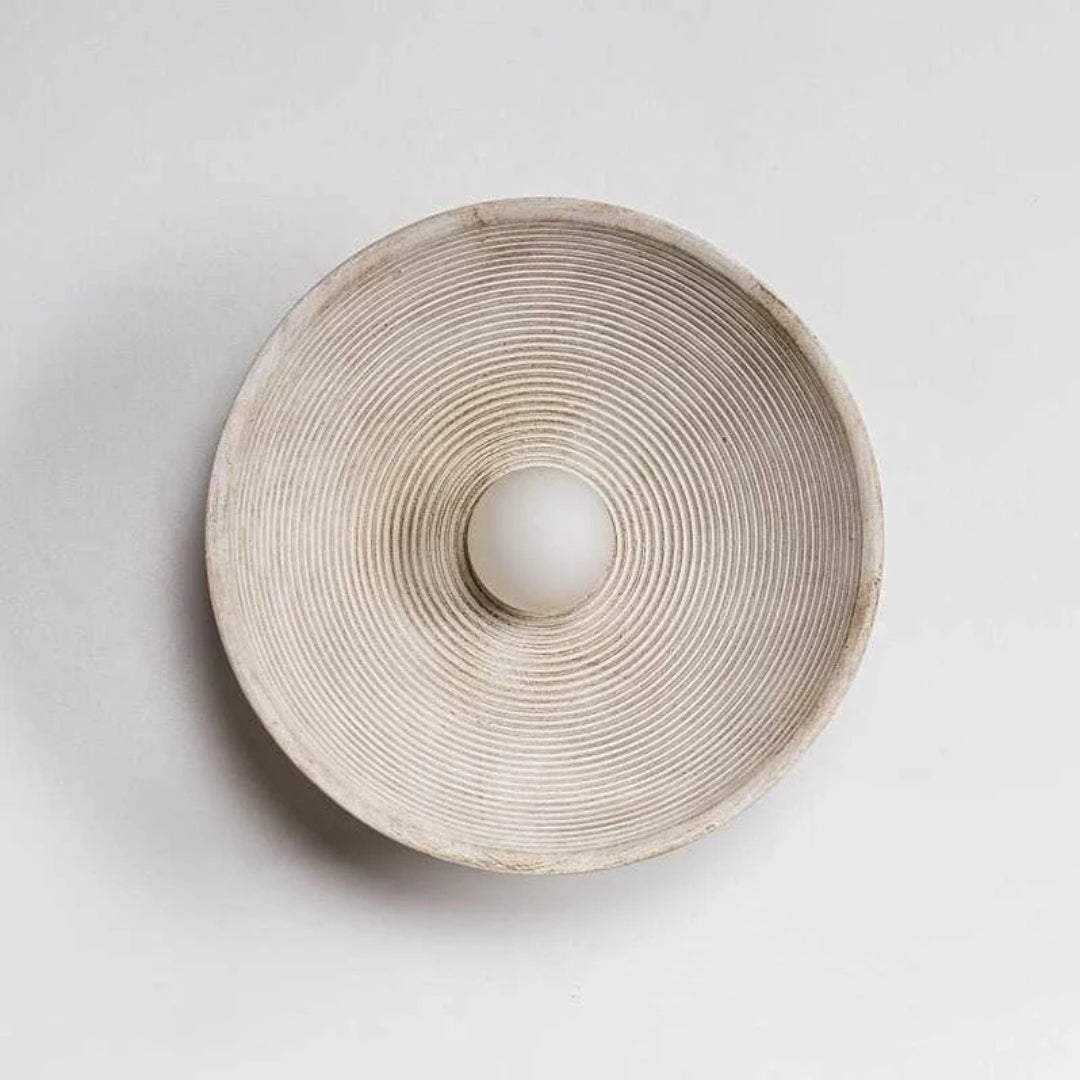 Enso Wall Lamp | Textured Pasta Resin, Japandi Design