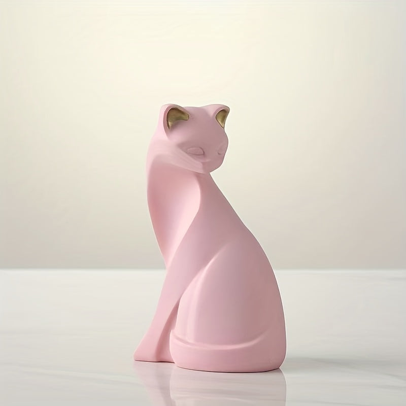 Dalia Handgeschilderd Kattenbeeld | Ambachtelijk Handwerk, Duurzaam Resin