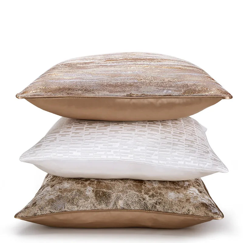 Aureo Luxe Sierkussenhoes | Elegant Glanzend Patroon, 45x45 cm