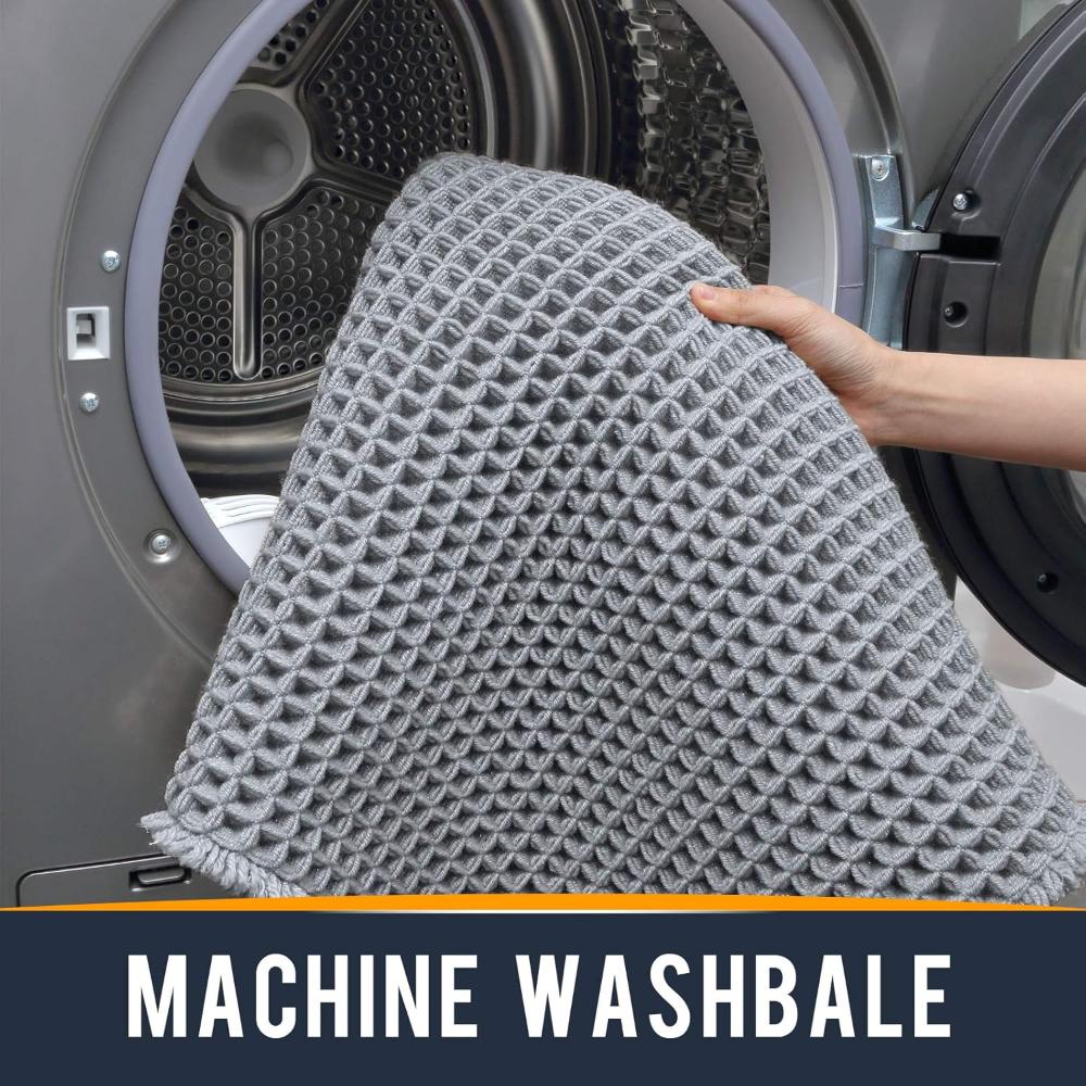 AquaLux Bath Mat | Waffle Texture, Superior Absorption