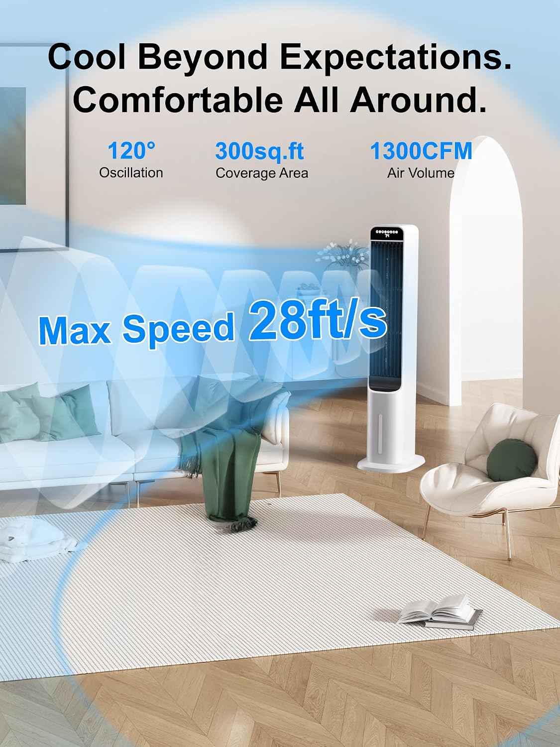 Breeza 3-in-1 Evaporative Air Cooler 120° Oscillation, Portable