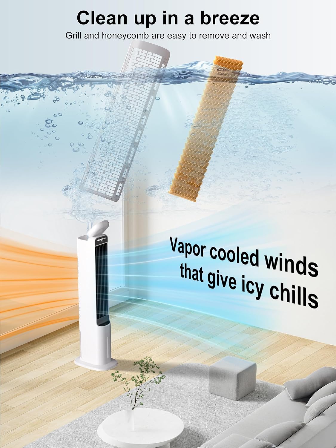 Breeza 3-in-1 Evaporative Air Cooler 120° Oscillation, Portable