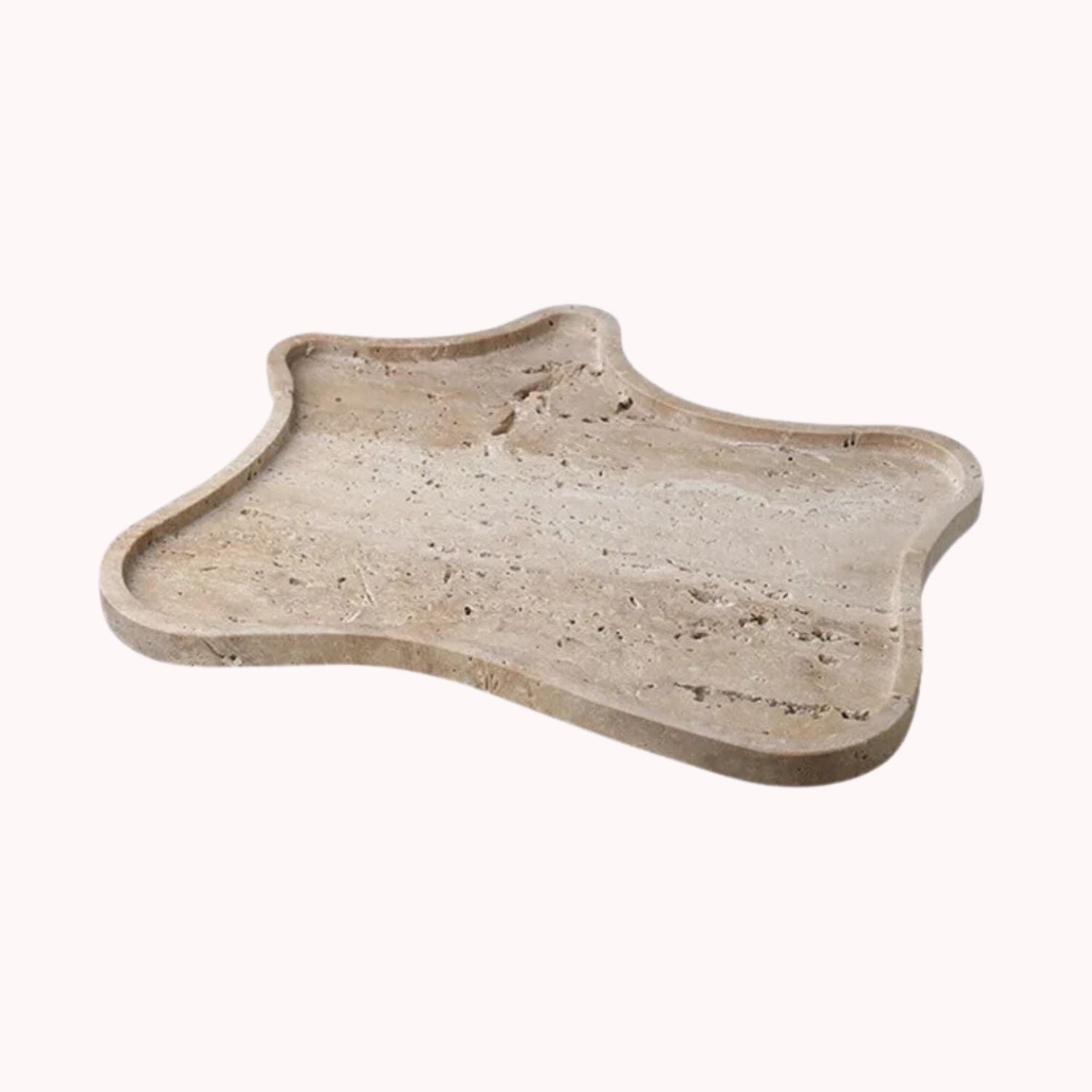 Bela Irregular Stone Tray | Handcrafted Natural Ochre Design