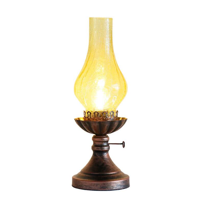 Classic Antique Kerosene Oil Table Lamp - 1-Light Design