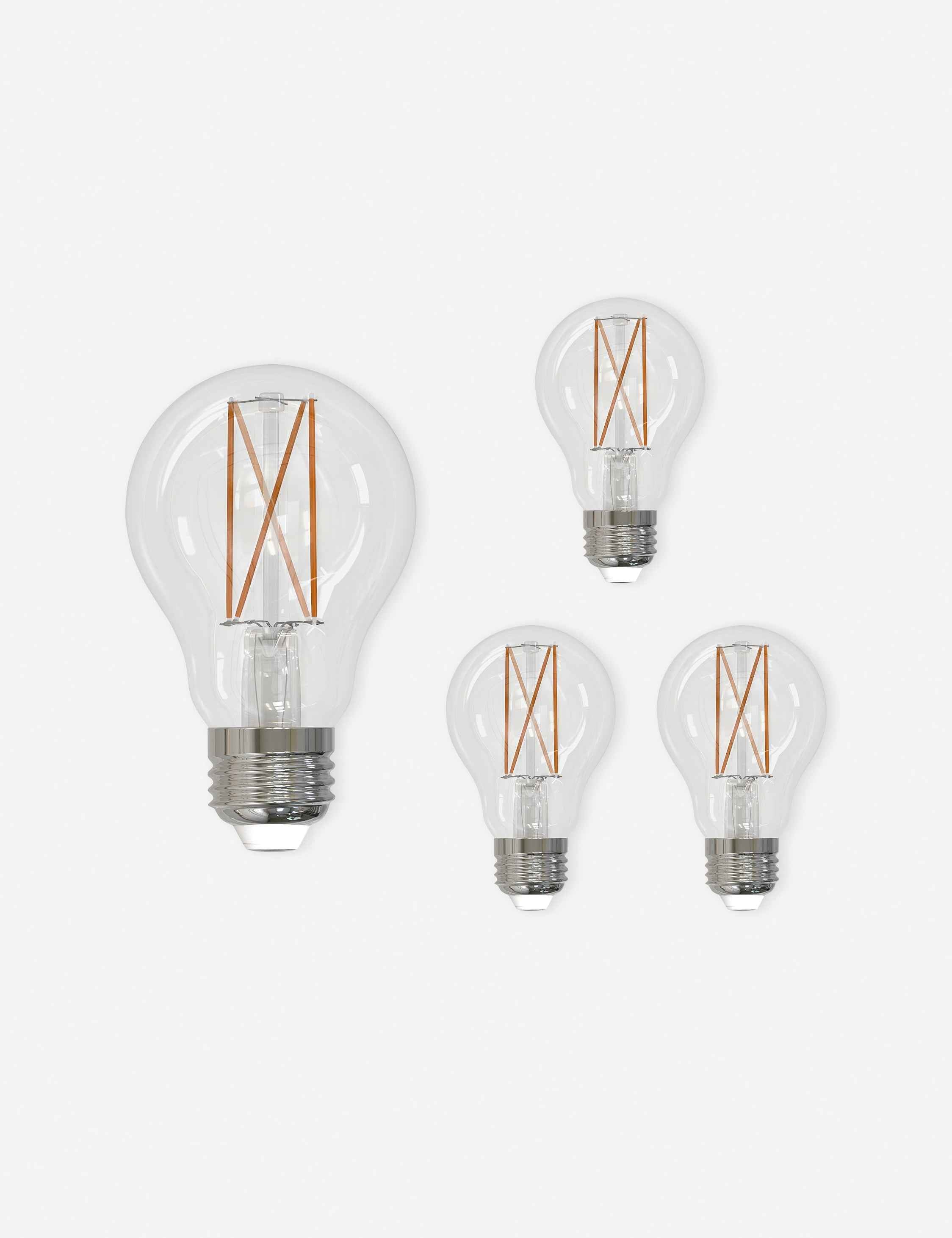 Bello A19 LED Filament Bulb Set | Warm White Light, Dimmable