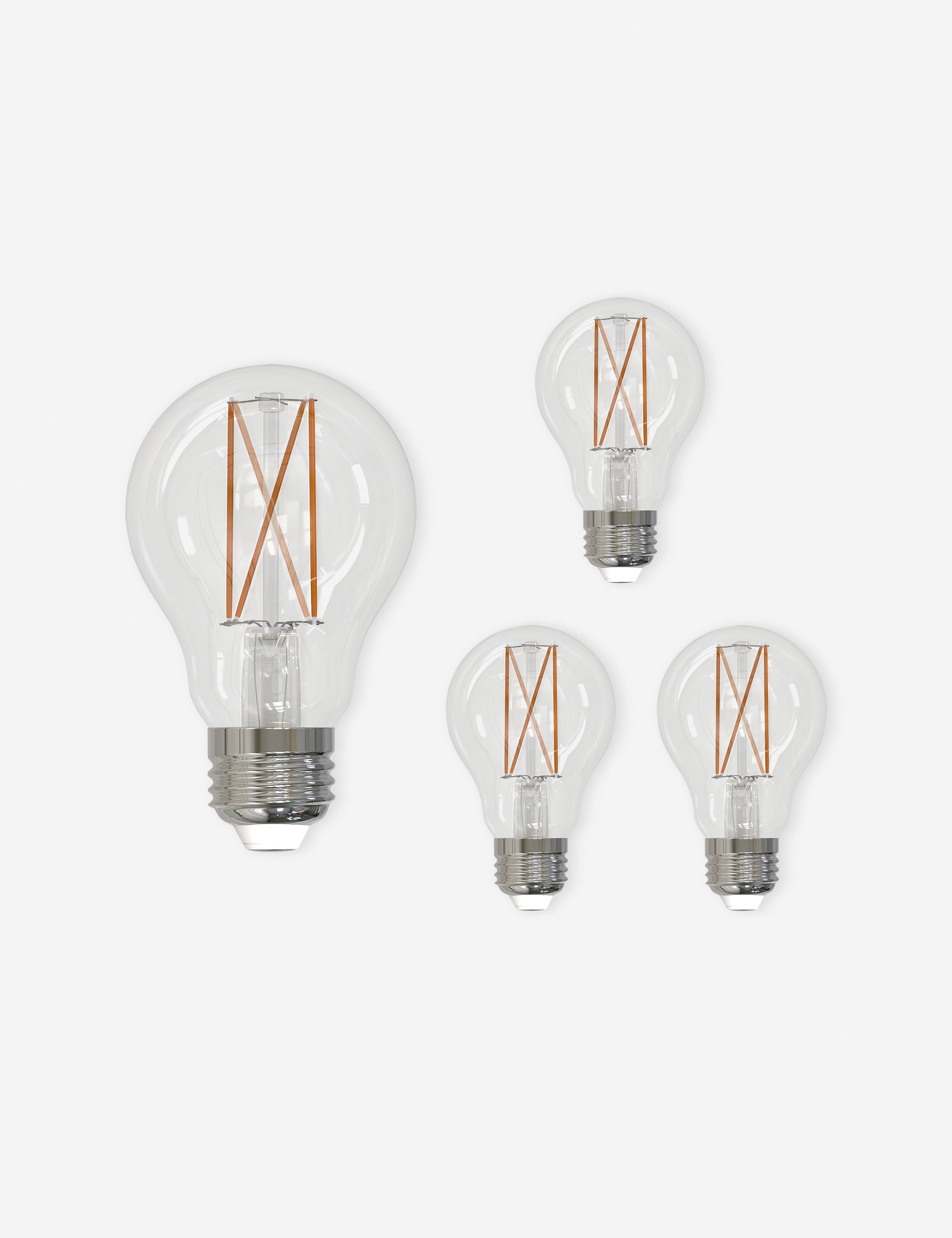 Bello A19 LED Filament Bulb Set | Warm White Light, Dimmable