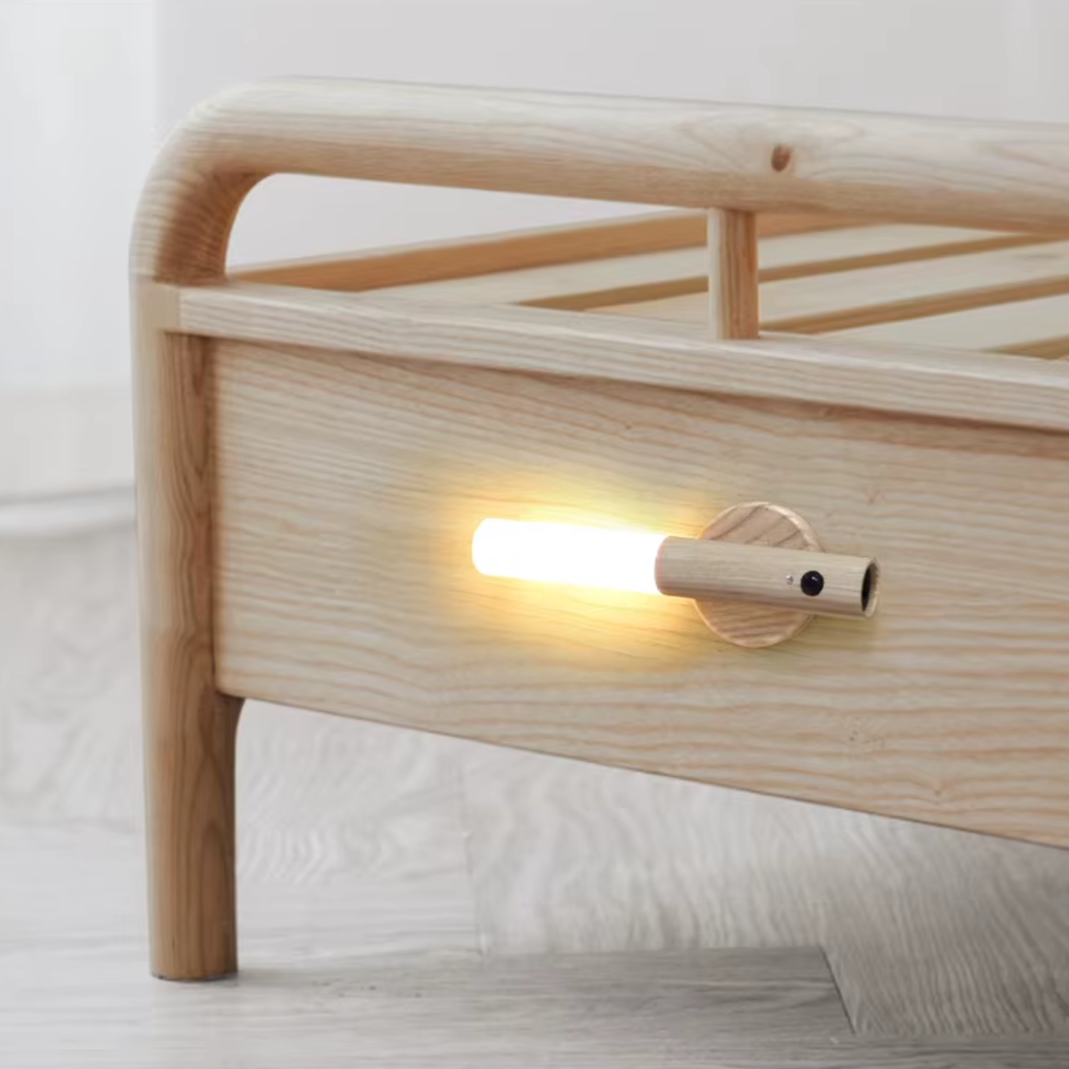 Glow – Natural Wood & Frosted Glass Portable Night Light - Cendre Home