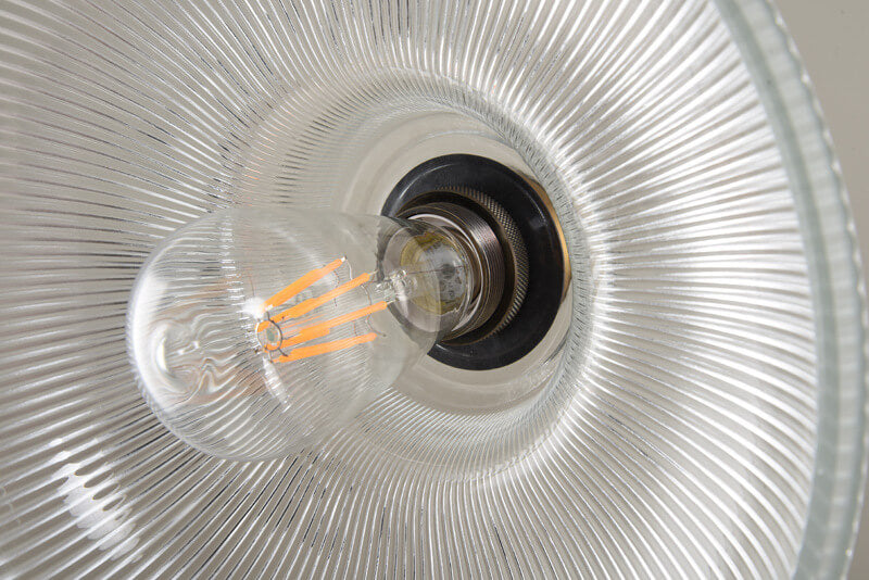 Retro Striped Glass Pendant Light with 1-Lamp Design