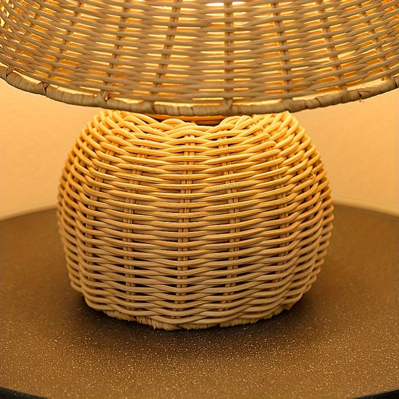 Bela Desk Lamp | Handwoven Bamboo, USB-Powered Ambient Light
