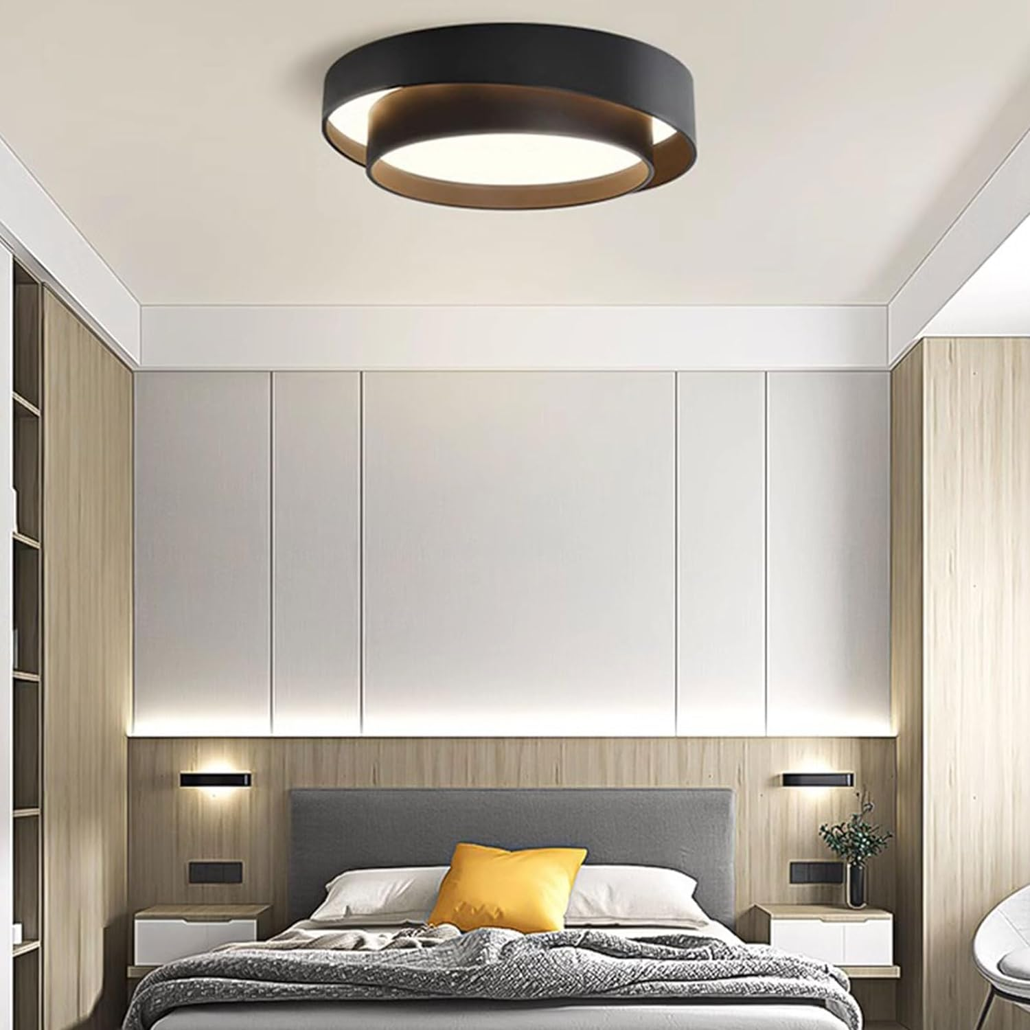 Nora LED Ceiling Light | Minimalist Iron Design, Soft Ambient Glow