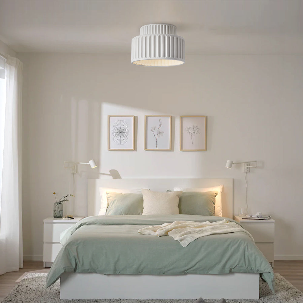 Bela Compacte Plafondlamp | Duurzaam Hars, Retro Ontwerp